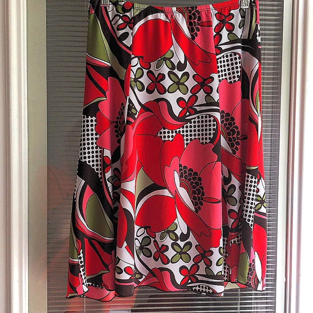 EUC Amy's Closet Vintage Y2K Flowery Flowy Midi Skirt Size M